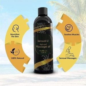 Massage Oil with Nourishing Vanilla & Clove Oils for Men Women Organic & Edible